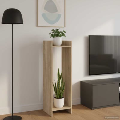 vidaXL - Plantenstand - Sonoma - Eiken - 30 - x - 30 - x - 100 - cm - Bewerkt - hout