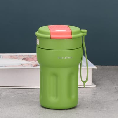 Tasse Thermos pour Femme Nouveau Niveau d'Apparence Élevé Tasse à Eau Été Froide Accompagnement Masculin Tasse à Café Tasse Portable 400ml