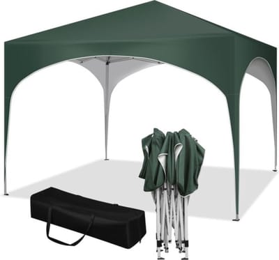 Opvouwbare Partytent - Tuinpaviljoen - Roestvrij Staal - Groen 300x300x260 cm