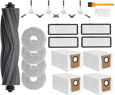 PolkaHome® Complete Accessoireset geschikt voor Dreame L10s Ultra, L10 Ultra, L10s Pro, L10s Pro Gen 2, L10 Prime, L10 Pro & Xiaomi X10+, X20+... Hoofdborstel, Filters, Stofzakken, Zijborstels en Dweilpads. Onderdelen