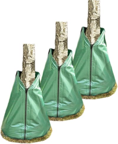 Novatool 3X Zakken voor boombewatering 75 liter Groene irrigatiezak van robuust PVC Boomzakken Irrigatie Boombewateringszakken Waterzak boom
