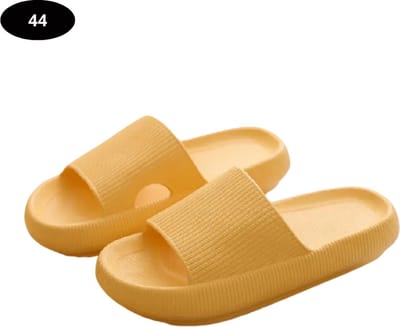 Livano Badslippers Dames & Heren - Comfortabel - Flip Flops - Sauna - Zomer - Geel - Maat 44