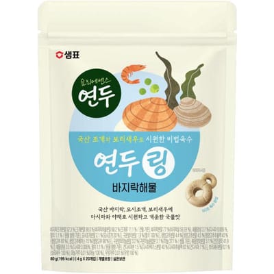 Sempio Anneaux de Soupe Yondu Fruits de Mer Coquillages 80g (20 Anneaux) | Base de soupe coréenne Clam Seafood