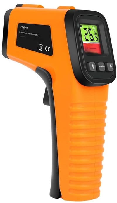 GELLDG Infraroodthermometer - Laserthermometer - Meetbereik: -50°C~550°C - Instelbare emissiviteit - Digitale laserthermometer (niet voor menselijk gebruik) - Geschikt voor koken, grillen en industriële toepassingen