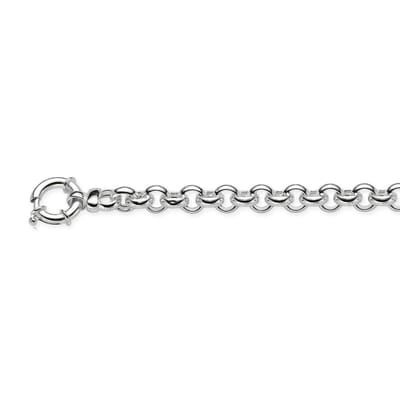 GlowZilveren Schakelcollier - 45 cm - Jasseron - 8 mm