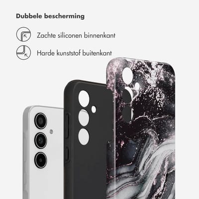 Selencia Hoesje - Geschikt voor Samsung Galaxy A35 - Backcover - Chic Marble Black