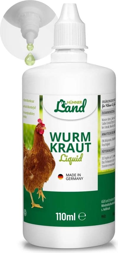 HÜHNER Land - Bitterstoffen Kruidenmix voor kippen - Natuurlijke kruiden voor maag & darm - 110ml