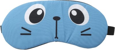 Slaapmasker - Nachtmasker - Ontspannen Reizen - Ademend Materiaal - 19 x 9.5 cm - Lichtblauw