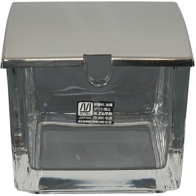 Tokyo Design Studio - Gingerbox - Glazen Voorraadpot - RVS Deksel - 8 x 8 x 7 cm