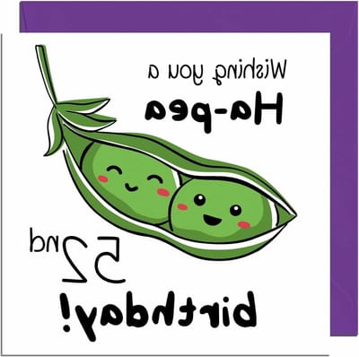 Verjaardagskaart 52 Jaar - Grappige Wenskaart - Verjaardag Vieren - 350gsm Dik Karton - 145 x 145mm - Uniseks
