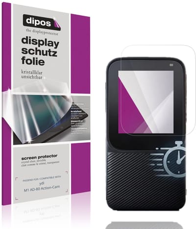 dipos – 4x Beschermfolie geschikt voor ydi M1 AD-80 Action-Cam | Krasbestendige & heldere Screenprotector Ultra-Thin