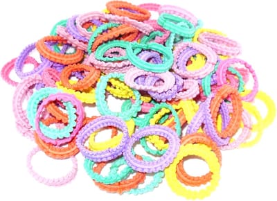 Kinderelastieken effen bandje diverse kleuren 10 stuks.