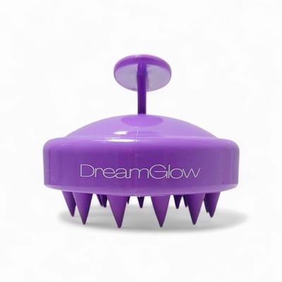 DreamGlow Scalp Massager – Paars – Siliconen Shampoo Borstel