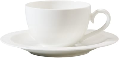 Villeroy & Boch White Pearl ontbijtkop + schotel