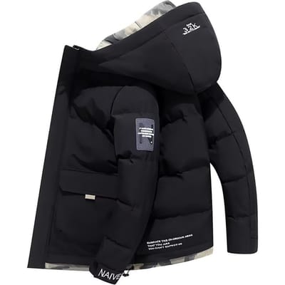 Doudoune grande taille 5L pour homme, vêtement d'extérieur épais à capuche, idéal pour l'hiver, idéal pour le froid [YoniStar] (3XL