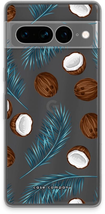 Case Company® - Hoesje geschikt voor Google Pixel 7 Pro hoesje - Kokosnoot - Soft Cover Telefoonhoesje - Bescherming aan alle Kanten en Schermrand