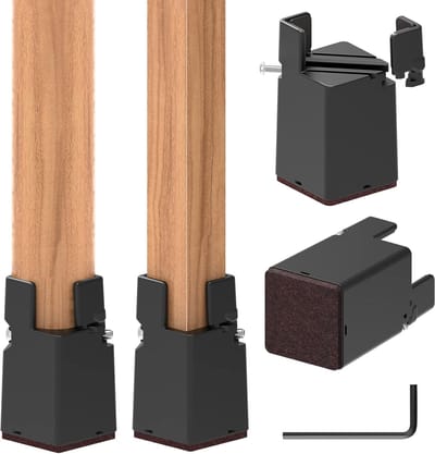 Verstelbare Meubelverhogers voor Stoelen en Bedden - 4" Lift met Vilt Pads, Ondersteunt tot 20 lbs