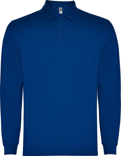Konings Blauw Poloshirt Effen met lange mouwen Carpe merk Roly maat XXL