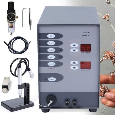 Puntlasserkit voor doe-het-zelf sieradenreparatie, 110V 60HZ Pulse Argon Arc lasmachine voor metalen werkstukken en permanente sieradenfabricage