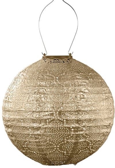Lumiz Solar Tuinverlichting - Tuinverlichting op zonne energie - Buitenlampjes - Tuinverlichting op zonneenergie - Buitenverlichting - Buitenlamp - Decoratie - Bazaar Rond - 30 cm - Goud