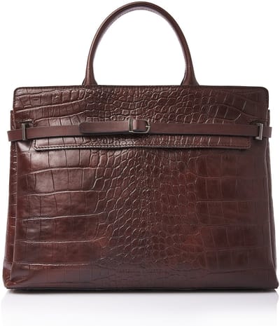 Castelijn & Beerens - Croco Kaat Laptoptas 15,6 RFID | mocca -
