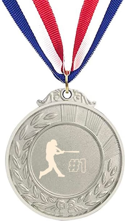 Akyol - basebal medaille zilverkleuring - Sport - familie vrienden - cadeau