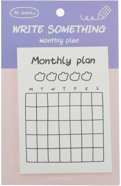 Dailygoods- Memo-pads - Zelfklevende Etiketten - Maandplan-Plakbriefjes - Duurzaam Gerecycled Papier - Praktisch Formaat - Voor Kantoor en Thuisgebruik