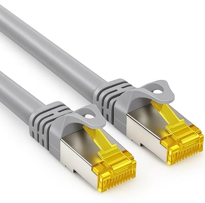Cat 7 - S/FTP - Netwerkkabel - Patchkabel - Afgeschermd - 10 Gbps - 0.25 meter - Grijs - Allteq