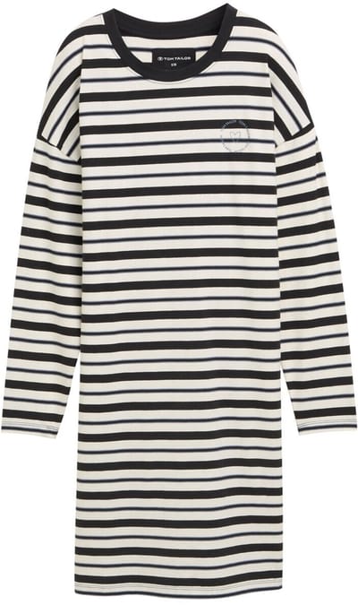 Tom Tailor - Gestreept nachthemd - Maat 36 - grey-dark-horizontal stripe