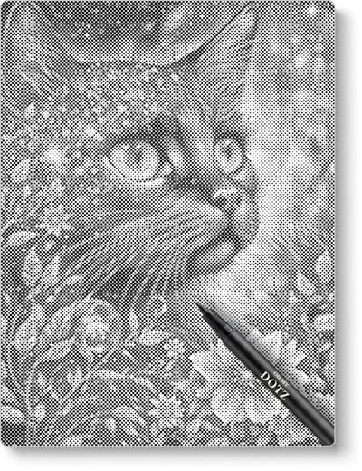 Zwarte Kat Me Bloemen | Dot painting | 30x40cm | Dot painting | Oh My Dotz | Dots stippen | Diamond painting & Schilderen op nummer alternatief | Happy hobby