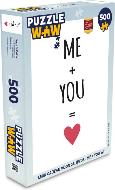 Puzzel Quotes - Me + you - Jij en ik - Liefde - Mannen - Vrouwen - Legpuzzel - Puzzel 500 stukjes