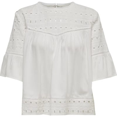 Only - maat 34 - Onlirina Emb Anglaise Dnm Top Noos 15176922 Cloud Dancer
