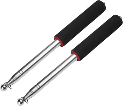 Telescopische Vlaggenmast - Uitschuifbare Pointer - Lesgeven Presenteren - Roestvrij Staal - 160 CM Lengte - Rood Handvat