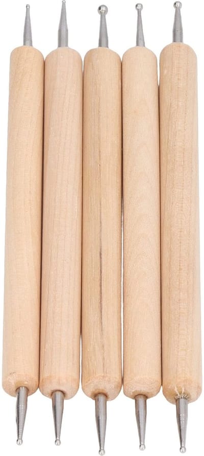 Dailygoods- Embossing Stylus Set - 5 Stuks - RVS - Dubbelzijdig - Balpunt - Tracing Puntjes - Voor DIY Schilderen