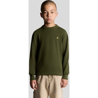 Lyle & Scott jongens katoenen ronde hals trui - Groen