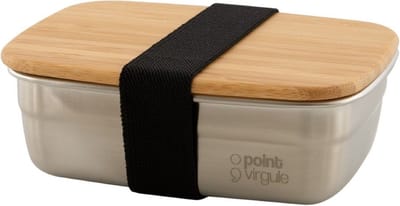 Point-Virgule lunchbox uit rvs met deksel uit bamboe 300ml