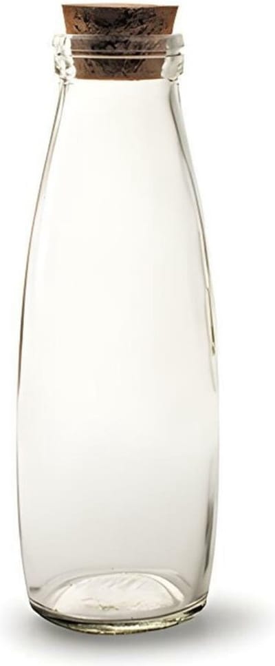 Melkfles met kurk - Ideaal voor o.a. Bed & Breakfast of Horeca - waterfles Melkfles of sapfles - 500ml - 12 Stuks