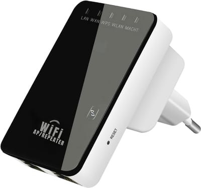 TIM® Wifi Versterker Stopcontact - Wifi Versterker - 300 Mbit/s - Wit - ‎5cm x 7cm x 8cm