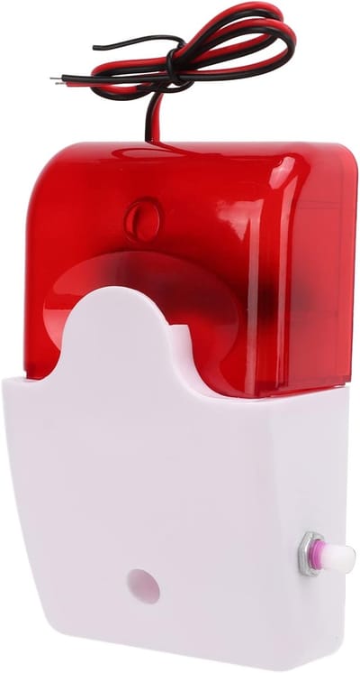 Geluid Licht Alarm - Bewegingsmelder Sirene - Beveiliging Waarschuwing - Hoge Decibel Output - 12V