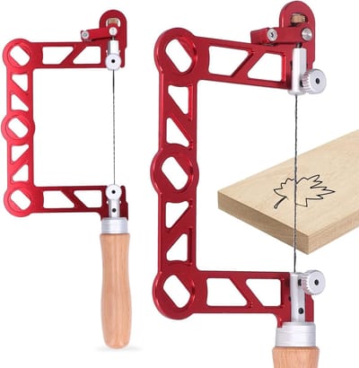 Verstelbaar U-vormig zaagframe voor miniatuurjuwelen, handzaag voor houtbewerking en metaalbewerking, inclusief inbussleutel en accessoires voor ambachtelijk gebruik (5in)