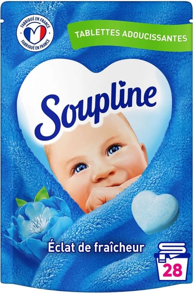 SOUPLINE Wasverzachtertabletten Harten Straling van frisheid verpakking van 28 tabletten