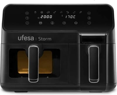 Ufesa Storm Dubbel 9 l 2700 W Heteluchtfriteuse Zwart