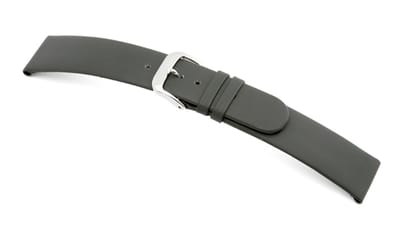 Lederband Merano 8mm grijs glad