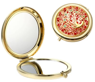Zakspiegel met vergroting - Ronde opvouwbare make-up spiegel voor dames en heren