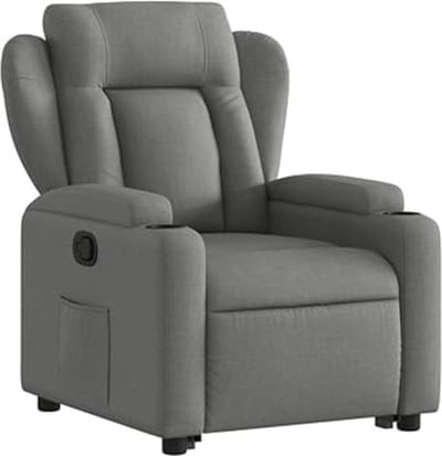 DD® Sta Op Stoel Elektrisch - Relaxfauteuil Verstelbaar - Relaxstoel Elektrisch - Sta-Op Stoel Verstelbare Stof - 77x95x100cm - Donkergrijs