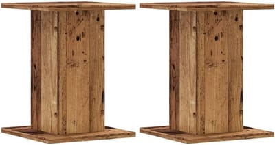 2x Hoge Luidsprekerstandaards met Houtlook voor Hifi en Surround Sound
