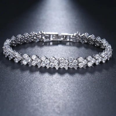 Luxe Hiphop Iced Out 4mm Kubieke Zirconia Kristal Tennis Armbanden Voor Vrouwen Mannen Goudkleurig Kleur Armband Ketting Sieraden W6608WW- gray