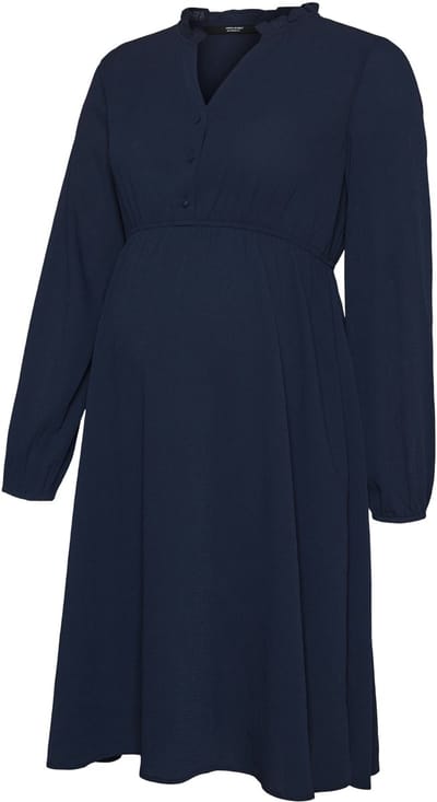 VERO MODA MATERNITY - VMMAYA V-NECK LS DRESS GA - Dames - Mini jurken