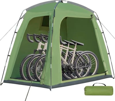 Fietstent - Schuurtent - Opbergtent – Bijzettent Waterdicht en met Opbergtas – Schuurtent Camping – Fiets Garage Voor 1 tot 3 Fietsen – 200 x 120 x 165 cm