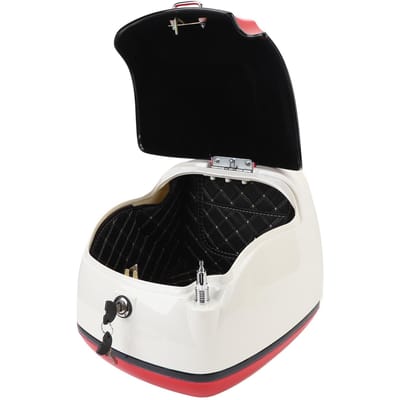 38L Motorfiets Topkoffer Modieuze Look Waterbestendig Ruim Plaats Koffer Topkoffer voor Elektrisch rood/wit